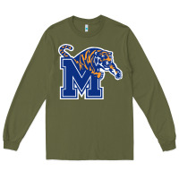 Army Green the memphis athletic teams tigers Long Sleeve Tee - artisFamous