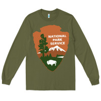 Army Green national park service Long Sleeve Tee - artisFamous