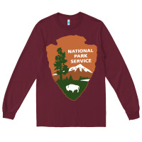 Burgundy national park service Long Sleeve Tee - artisFamous
