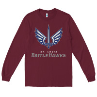 Burgundy battle hawks football Long Sleeve Tee - artisFamous