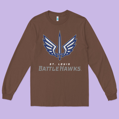 Battle Hawks Football Long Sleeve Tee Designed By Artisfamous