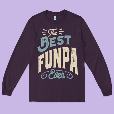 The Best Funpa Ever - Mens Funny Dad And Grandpa Long Sleeve Tee Designed By Artisfamous