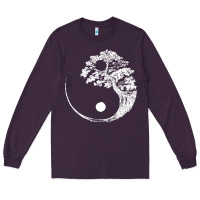 Plum yin yang bonsai tree Long Sleeve Tee - artisFamous