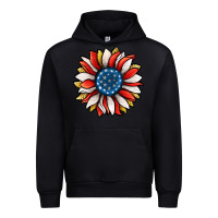 Black Patriotic Sunflower Urban Hoodie - Jasminsmagicworld