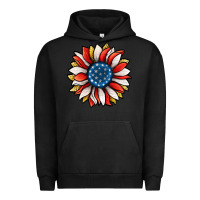 Pigment Black Patriotic Sunflower Urban Hoodie - Jasminsmagicworld