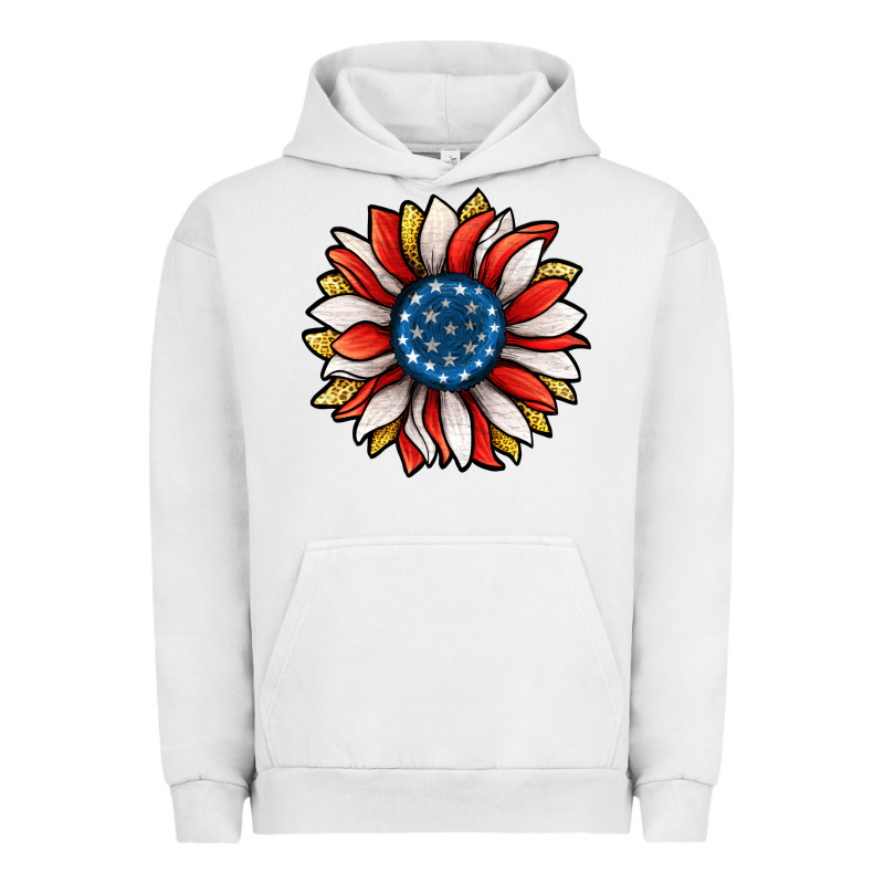 Patriotic Sunflower Urban Hoodie by Jasminsmagicworld | Teevron
