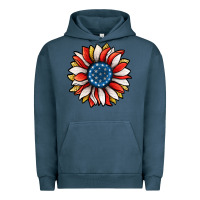 Pigment Midnight Navy Patriotic Sunflower Urban Hoodie - Jasminsmagicworld