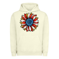 Pigment Pistachio Patriotic Sunflower Urban Hoodie - Jasminsmagicworld