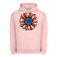 Pigment Salmon Patriotic Sunflower Urban Hoodie - Jasminsmagicworld