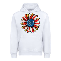 White Patriotic Sunflower Urban Hoodie - Jasminsmagicworld