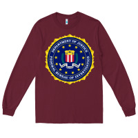 Burgundy fbi Long Sleeve Tee - artisFamous