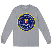 Heather Grey fbi Long Sleeve Tee - artisFamous