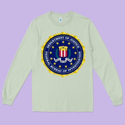 Fbi Long Sleeve Tee Designed By Artisfamous
