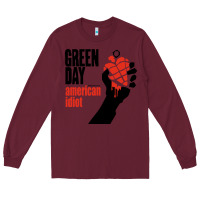 Burgundy american idiot Long Sleeve Tee - artisFamous