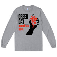Heather Grey american idiot Long Sleeve Tee - artisFamous