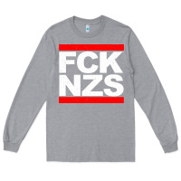 Heather Grey fck nzs Long Sleeve Tee - artisFamous
