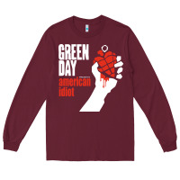 Burgundy american idiot Long Sleeve Tee - artisFamous