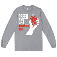 Heather Grey american idiot Long Sleeve Tee - artisFamous