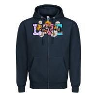 Navy dog paw love Zipper Hoodie - RanaPortraitStore