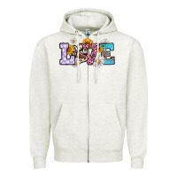 Dog Paw Love Zipper Hoodie | Teevron