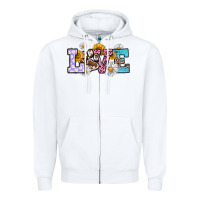 White dog paw love Zipper Hoodie - RanaPortraitStore