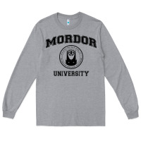 Heather Grey mordor university Long Sleeve Tee - artisFamous