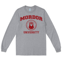 Heather Grey mordor university Long Sleeve Tee - artisFamous