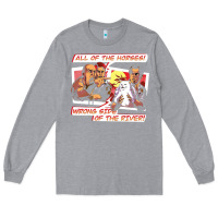 Heather Grey wrong side of the river Long Sleeve Tee - artisFamous