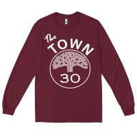 Burgundy golden state the town Long Sleeve Tee - artisFamous