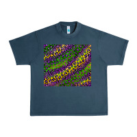 Midnight Navy mardi gras leopard background Urban Heavy Tee - RanaPortraitStore