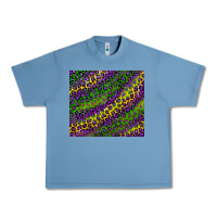 Pebble Blue mardi gras leopard background Urban Heavy Tee - RanaPortraitStore