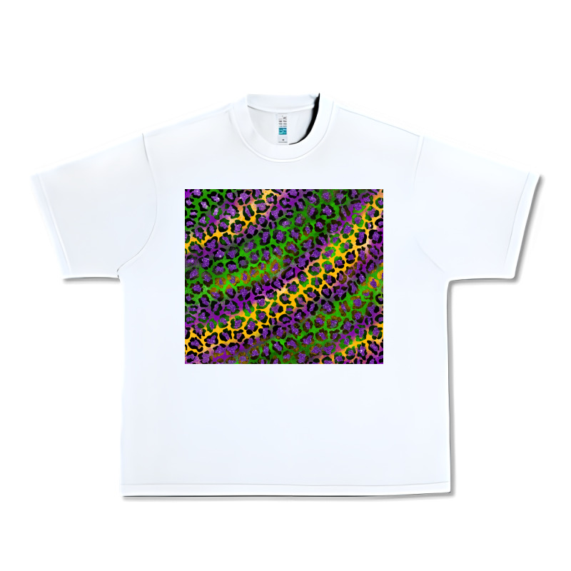 Mardi Gras Leopard Background Urban Heavy Tee by RanaPortraitStore | Teevron