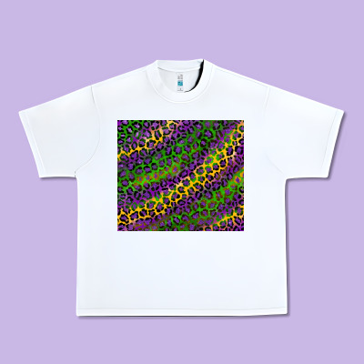 Mardi Gras Leopard Background Urban Heavy Tee Designed By Ranaportraitstore