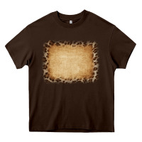 Chocolate Brown Buralp and Leopard Heavy Core Tee - CowCowDesign