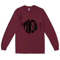 Burgundy p hish Long Sleeve Tee - artisFamous