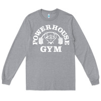 Heather Grey power house gym fitness Long Sleeve Tee - artisFamous