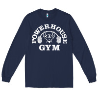 Navy power house gym fitness Long Sleeve Tee - artisFamous