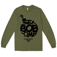 Army Green bob omb Long Sleeve Tee - artisFamous