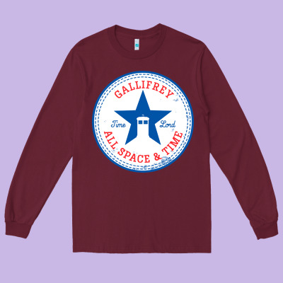 Time Lords Chucks Long Sleeve Tee Designed By Artisfamous