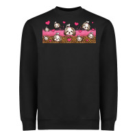Black shih tzu dogs libbey glass Heavyweight Sweatshirt - Jasminsmagicworld