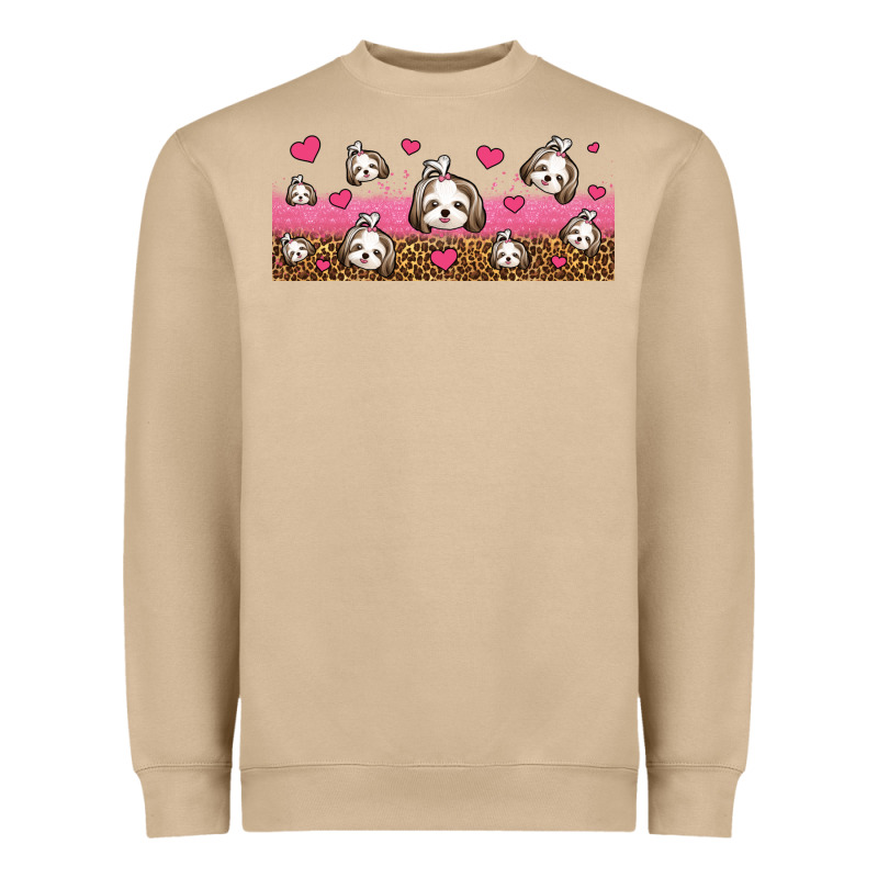 Shih Tzu Dogs Libbey Glass Heavyweight Sweatshirt by Jasminsmagicworld | Teevron
