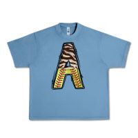 Pebble Blue softball alphabet a Urban Heavy Tee - CowhideDigitalArt