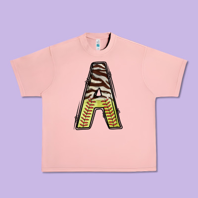 Softball Alphabet A Urban Heavy Tee Designed By Cowhidedigitalart