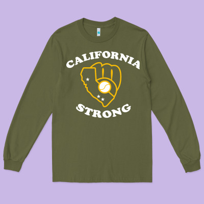California Strong Long Sleeve Tee Designed By Artisfamous
