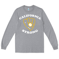 Heather Grey california strong Long Sleeve Tee - artisFamous