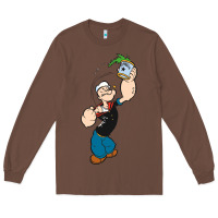 Popeye Spinach Retro Mens Funny Long Sleeve Tee | Teevron