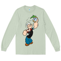 Matcha Popeye Spinach Retro Mens Funny Long Sleeve Tee - artisFamous