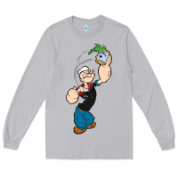 Moon Dust Popeye Spinach Retro Mens Funny Long Sleeve Tee - artisFamous