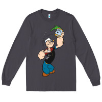 Smoke Popeye Spinach Retro Mens Funny Long Sleeve Tee - artisFamous