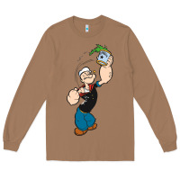 Toasted Coconut Popeye Spinach Retro Mens Funny Long Sleeve Tee - artisFamous